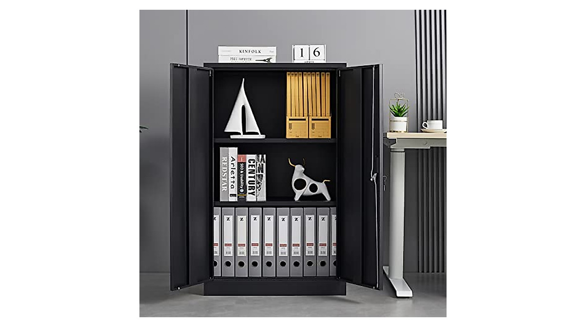 Secure Metal Storage Cabinet with Locking Doors | GREATMEET