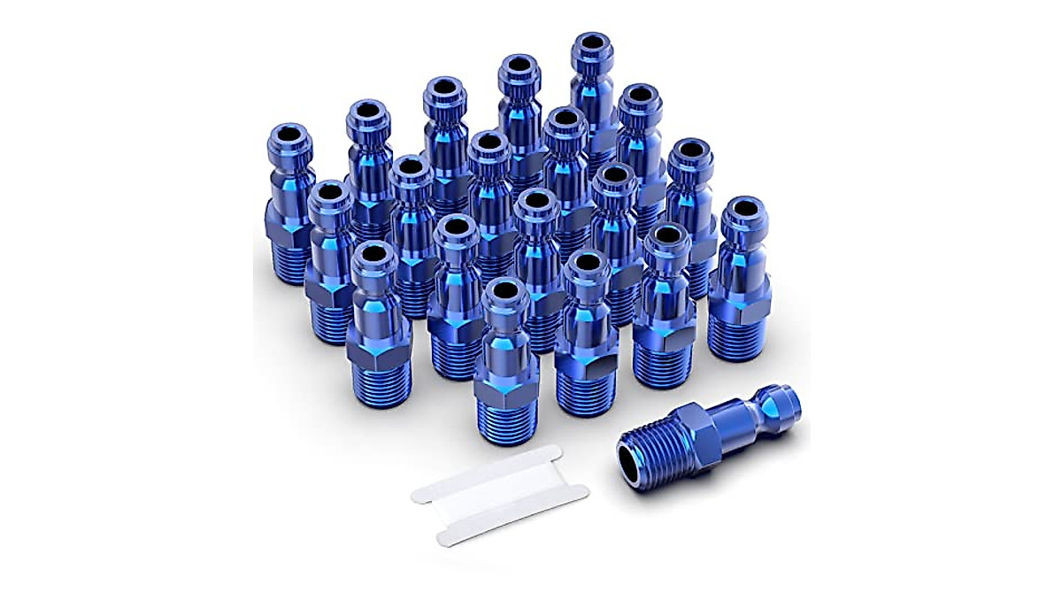 GASHER 20PCS Blue Pneumatic Air Plugs - 300PSI
