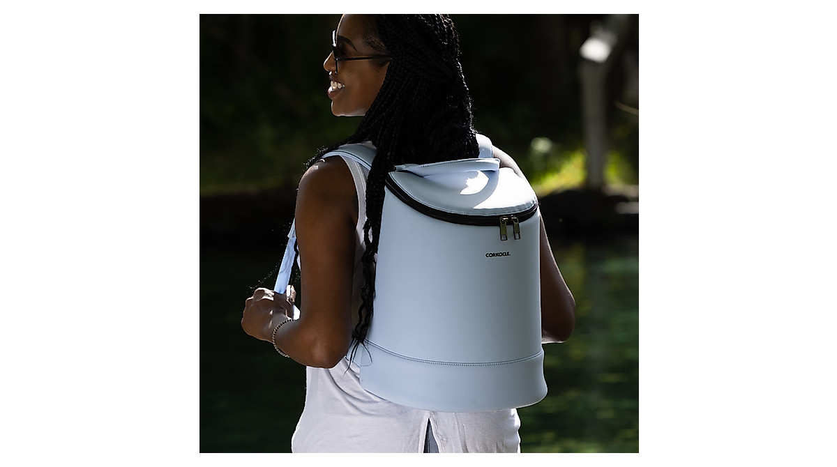 Corkcicle EOLA Cooler Backpack - Insulated, Leakproof Bag For Drinks, Fits 12 Cans, Black Neoprene - View #3