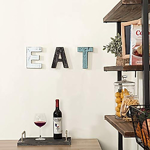 Farmhouse Wall Sign - Wooden 'EAT' Decor, Reversible & Rustic