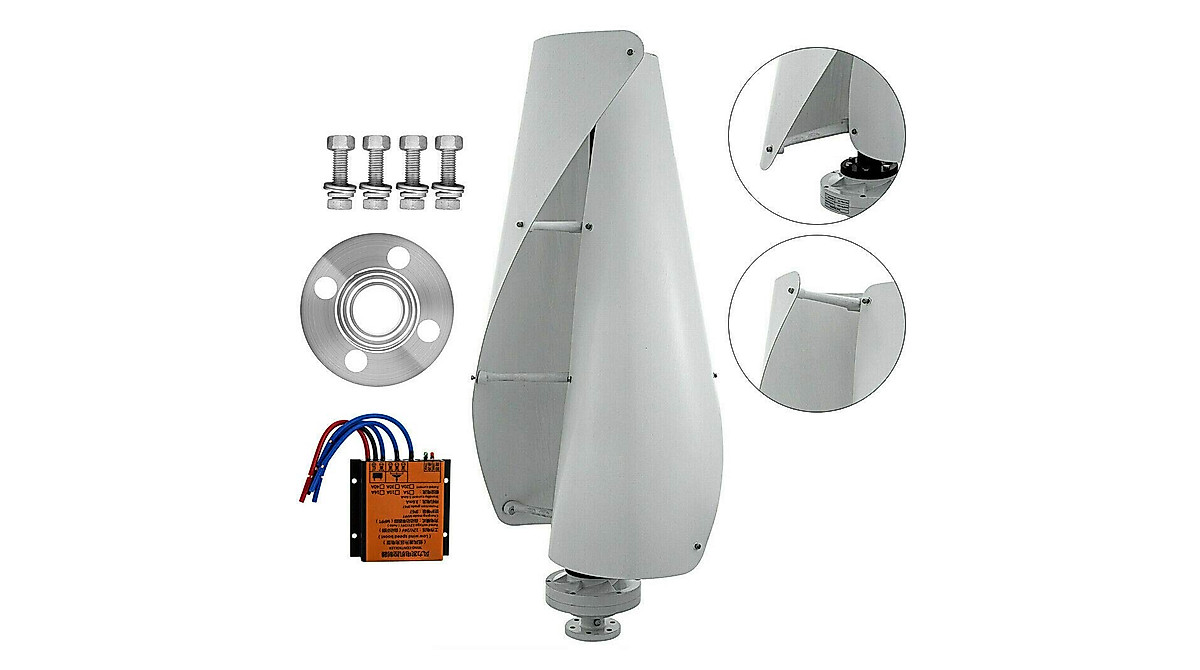 Wind Turbine Generator 12V 400W - Portable Vertical Helix Wind Power ...
