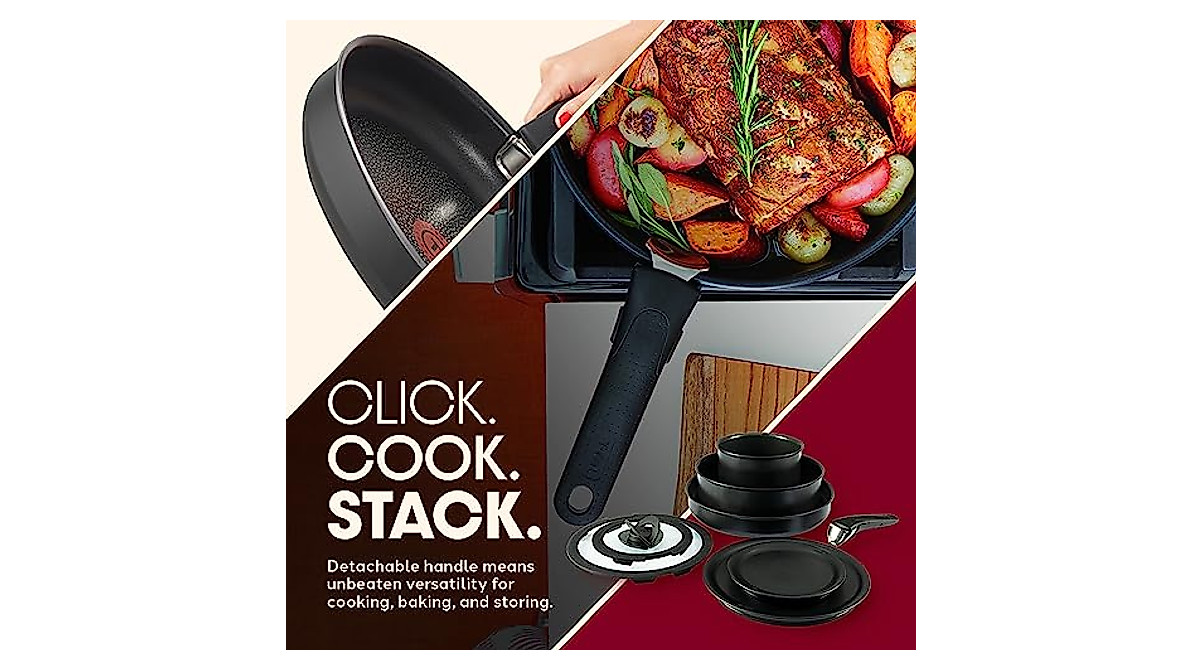 T-fal Ingenio 8-Piece Stackable Nonstick Cookware Set