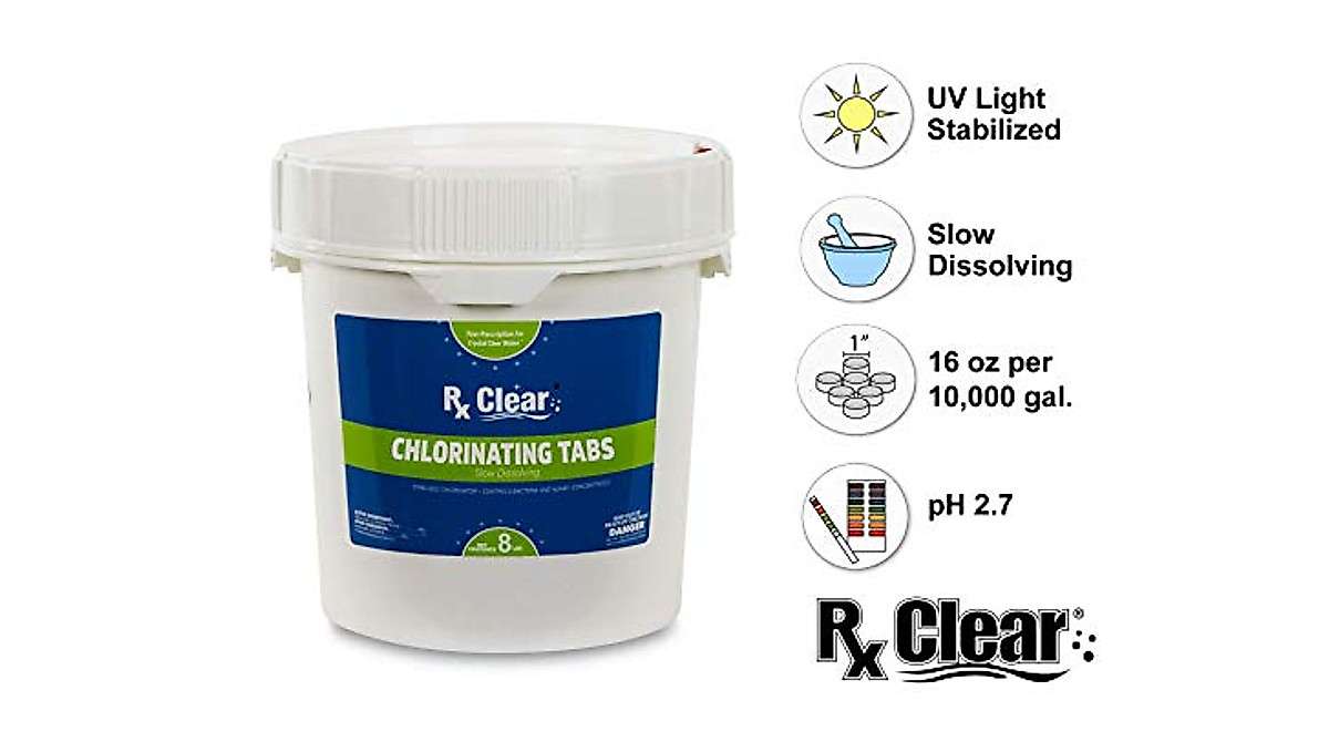 Rx Clear Stabilized Chlorine Tablets for Pools & Spas