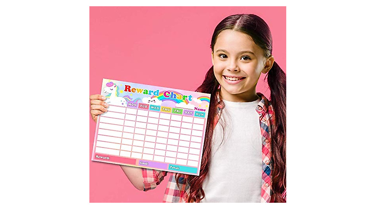Cute Unicorn Chore Chart for Kids - Reward & Behavior System