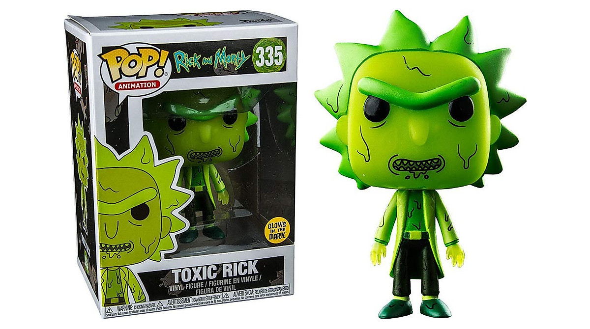 Funko Pop Toxic Rick Action Figure - Glow in the Dark Collectible