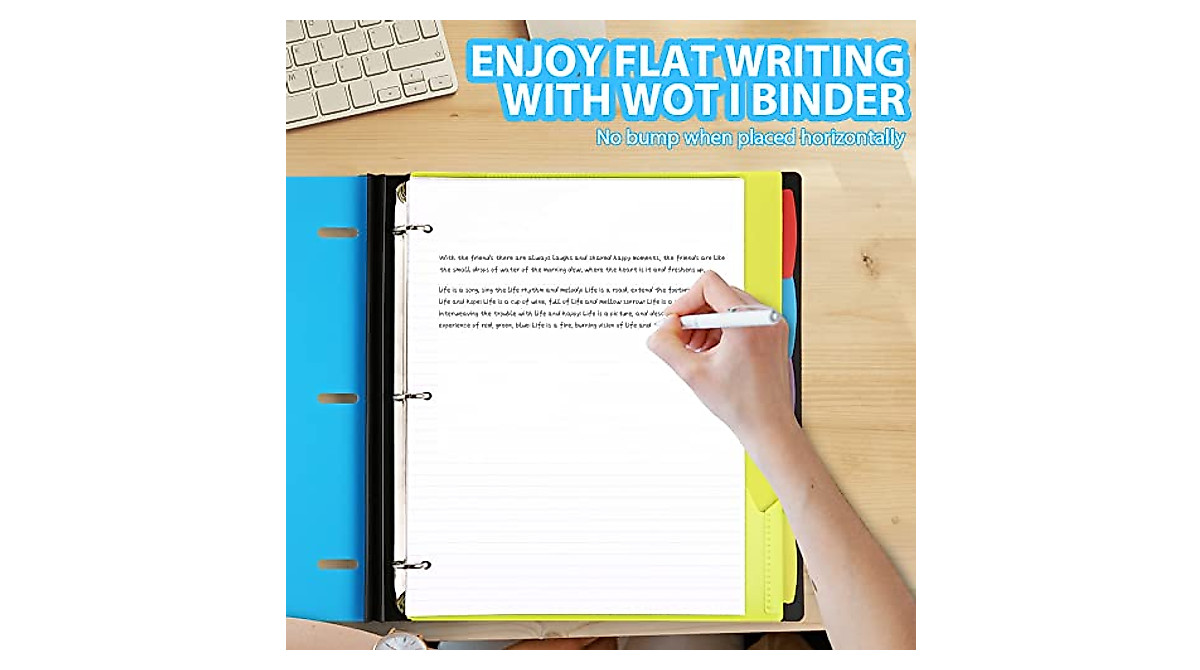 WOT I Telescoping 3 Ring Binder 1 Inch, Expandable Flexible Binder - Patented - View #8