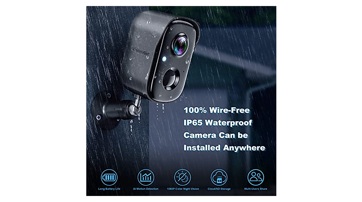 Wireless Indoor Camera with 1080P Night Vision & AI Motion Detection