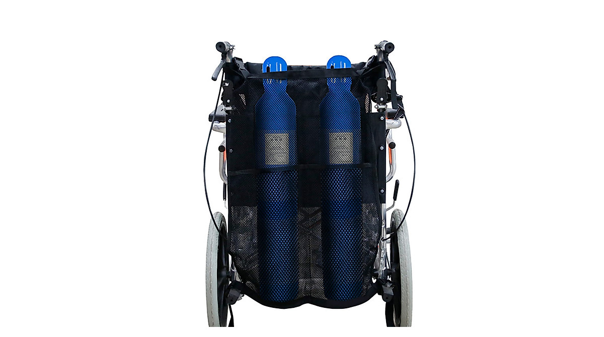 CUSENA Oxygen Tank Holder for Wheelchairs - Easy Travel