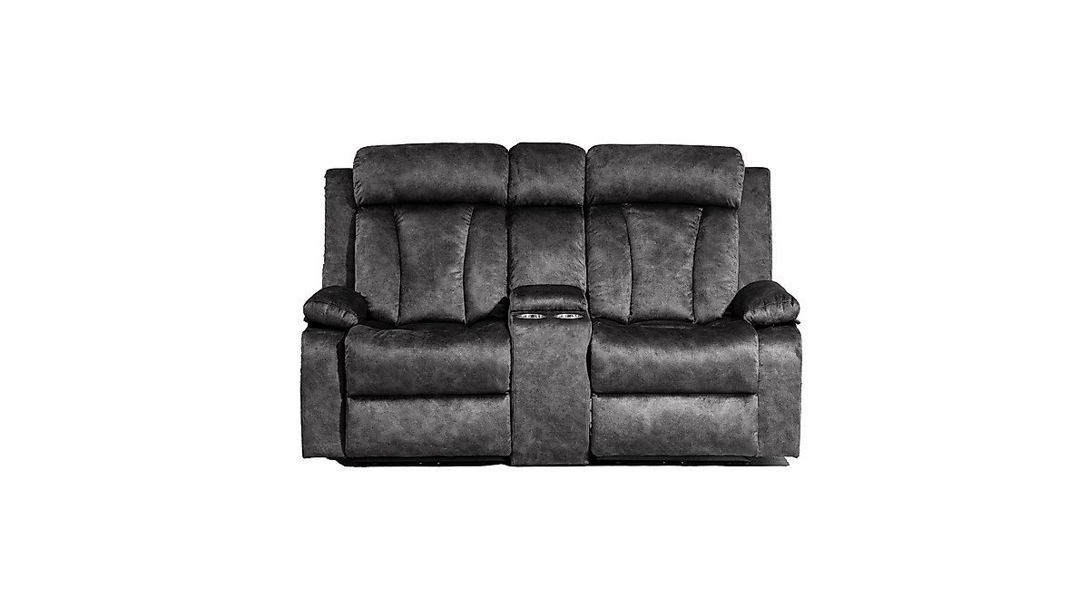 PALLOME Power Reclining Loveseat with Massage & Heat
