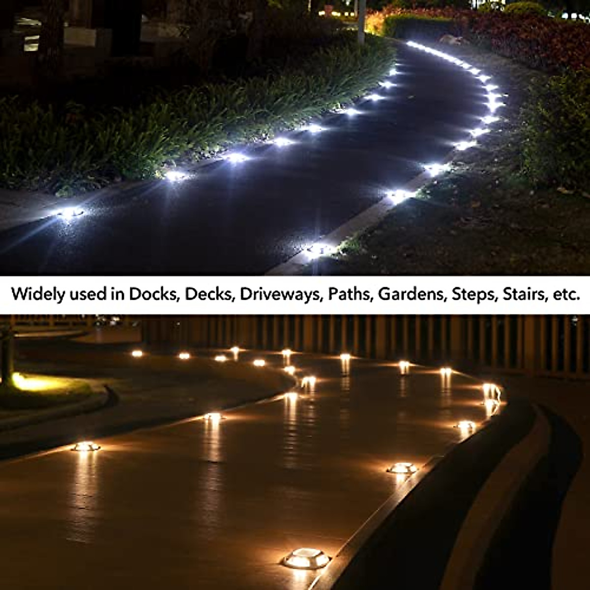 Btfar 2 Pack 120 LED Solar Garden Lights Outdoor, 8 Odes Firework