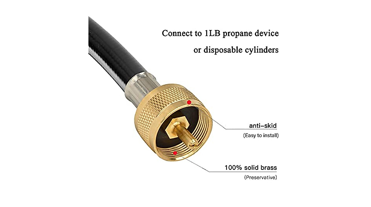 GCBSAEQ 5FT Propane Extension Hose for Outdoor Cooking & Heating