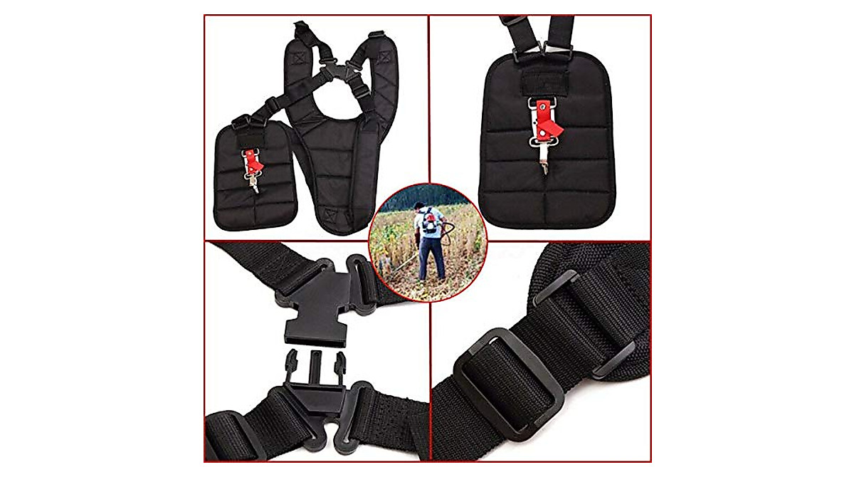 String Trimmer Shoulder Harness Comfort Padded Belt Double Shoulder Strap For Stihl Husqvarna Echo Trimmer Garden Brush Cutter Lawn Mower Weed Eater Harness