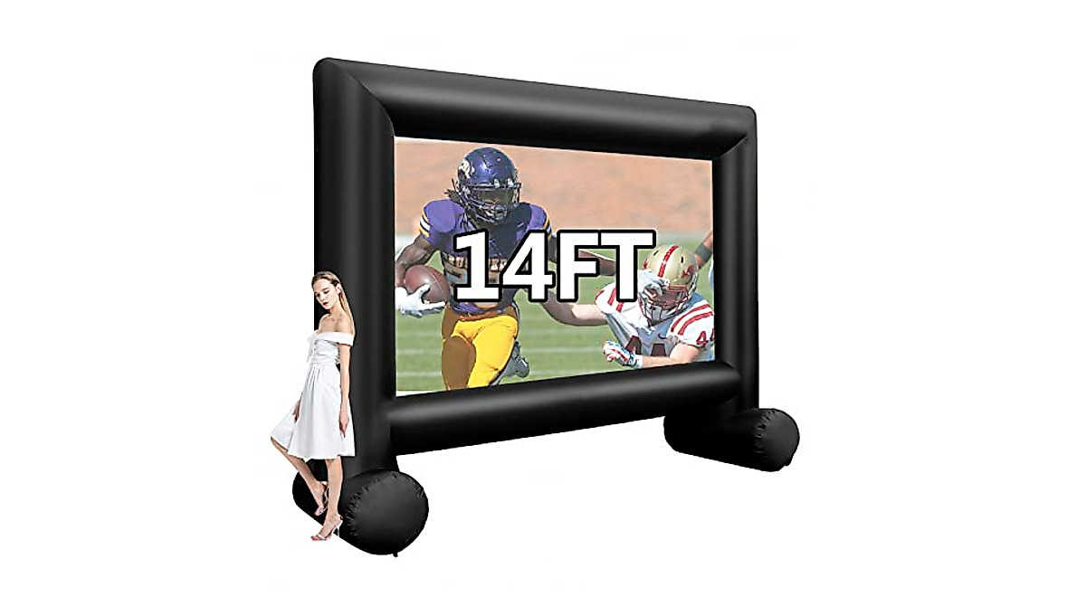 Xmaybang 14ft Inflatable Outdoor Movie Screen | Easy Setup & Portable