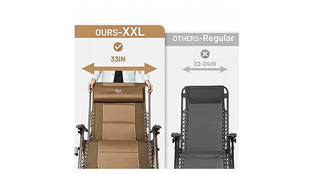 Timber Ridge Outdoor Reclining Chair - Comfort Up to 500lbs