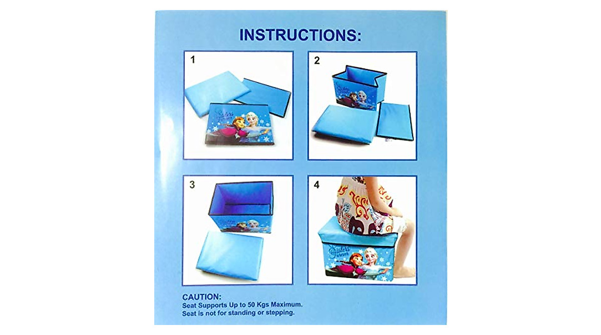 Elsa Anna & Olaf Foldable Storage Box for Kids