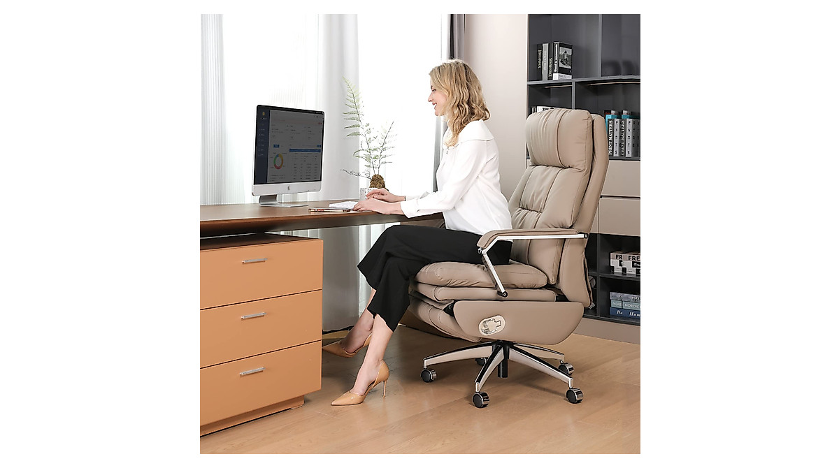 EMIAH Big & Tall Ergonomic Office Chair with Footrest and Lumbar Support
