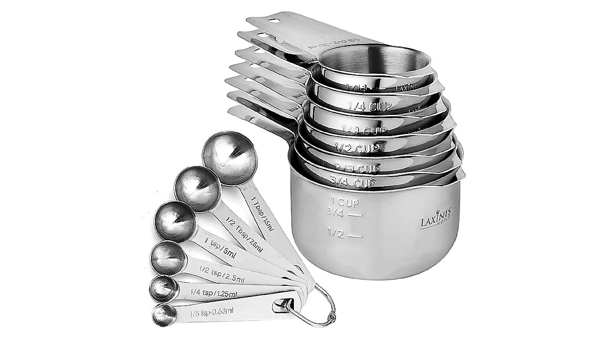 Measuring Cups & Spoons Set - 13-Piece Stainless Steel Precision