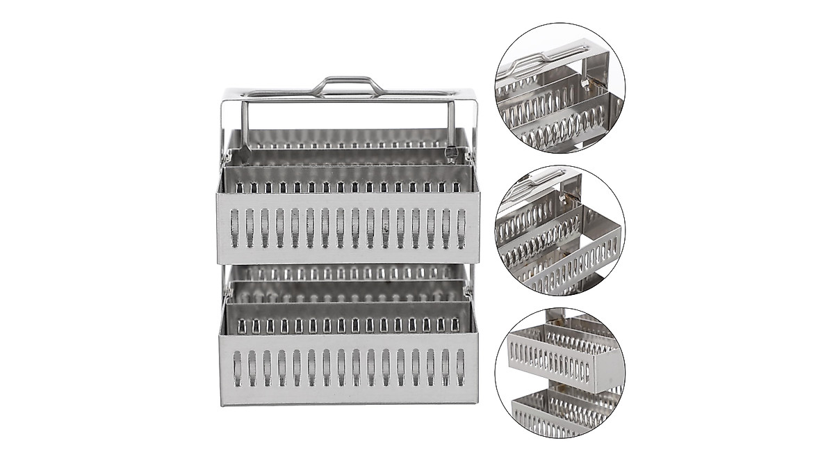 iplusmile 30-Position Microscope Slides Rack - Durable & Portable