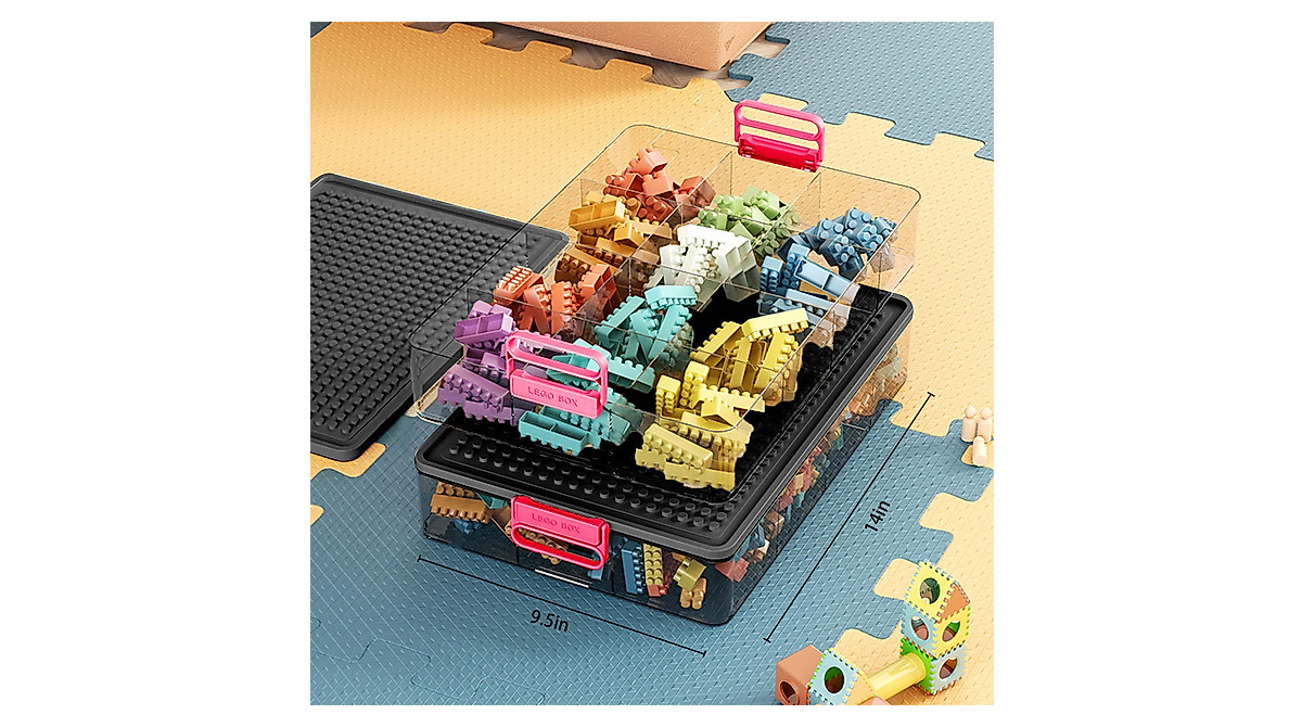 Stackable Lego Storage Organizer Bins - Durable & Space-Saving
