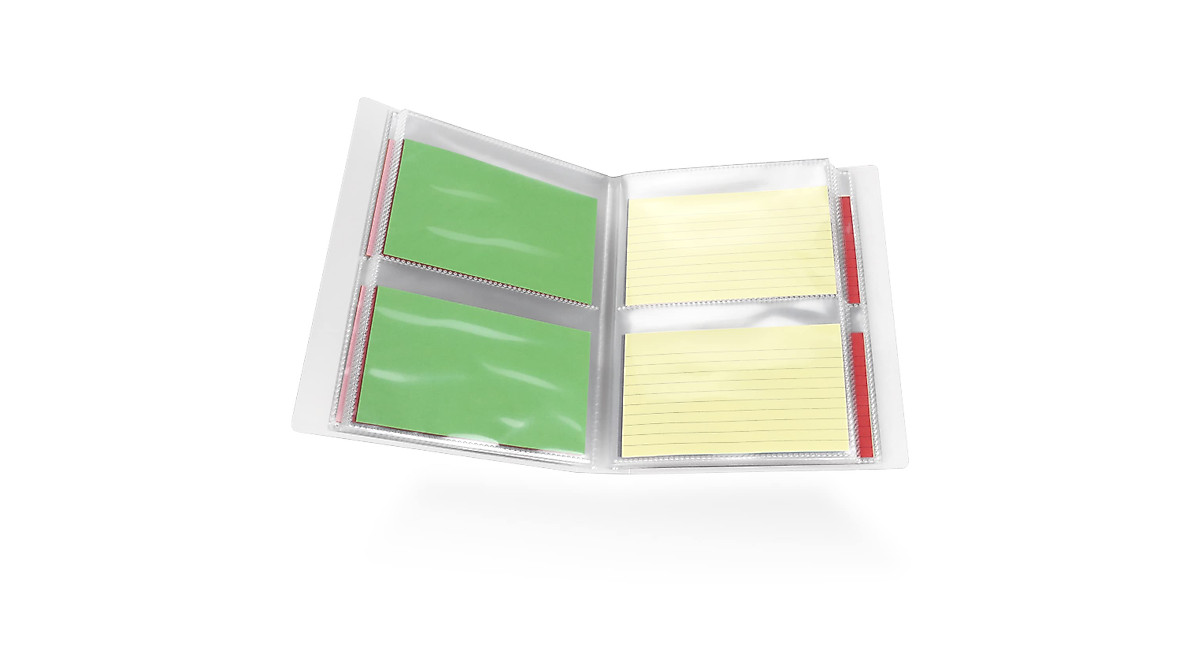 Tecmisse Index Cards Holder - Transparent Organizer for 3x5 Cards