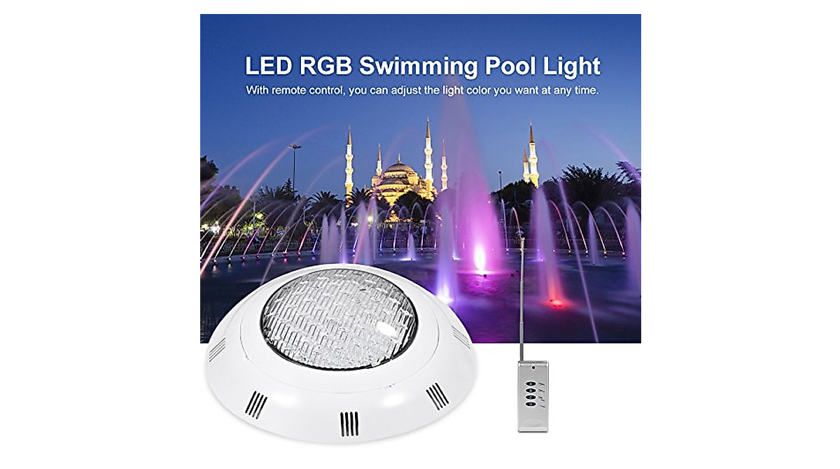 RGB Waterproof Pool Light with Remote - 360 LEDs for Gardens & More