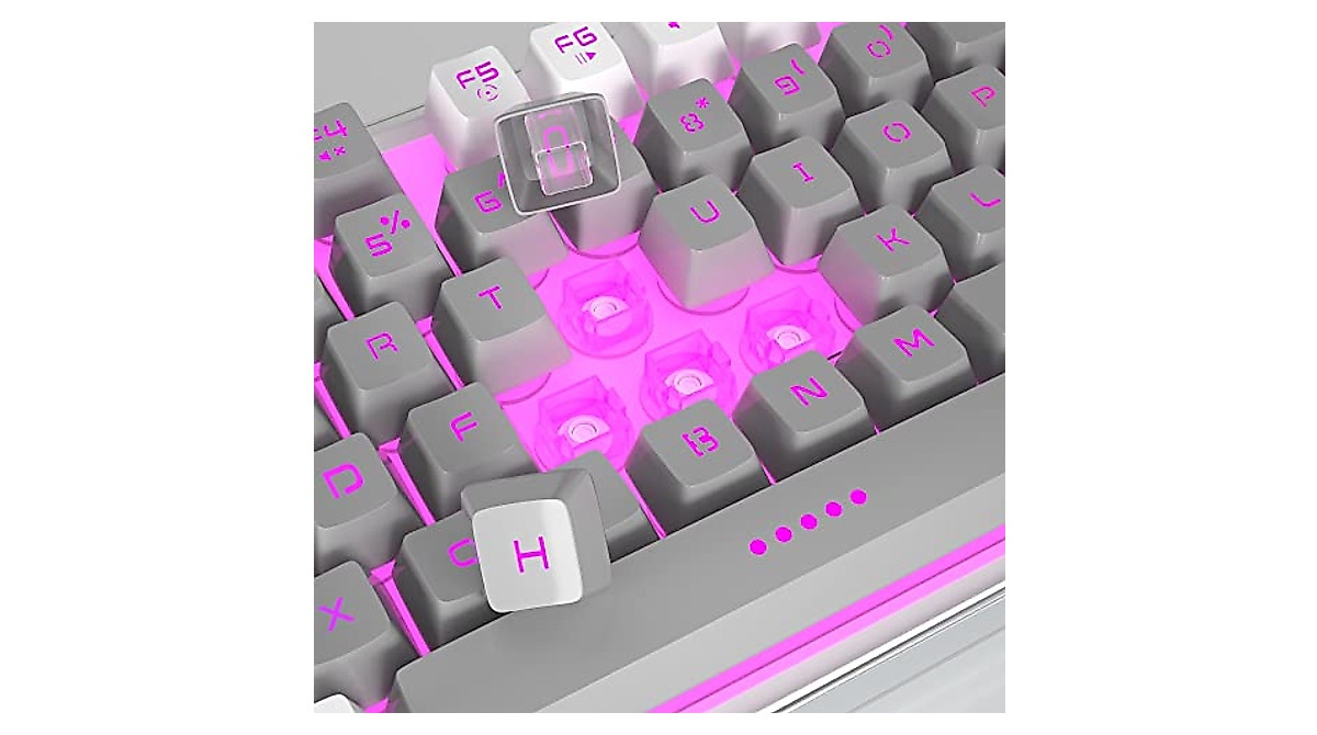 MageGee Rainbow Backlit Gaming Keyboard - Ergonomic Design