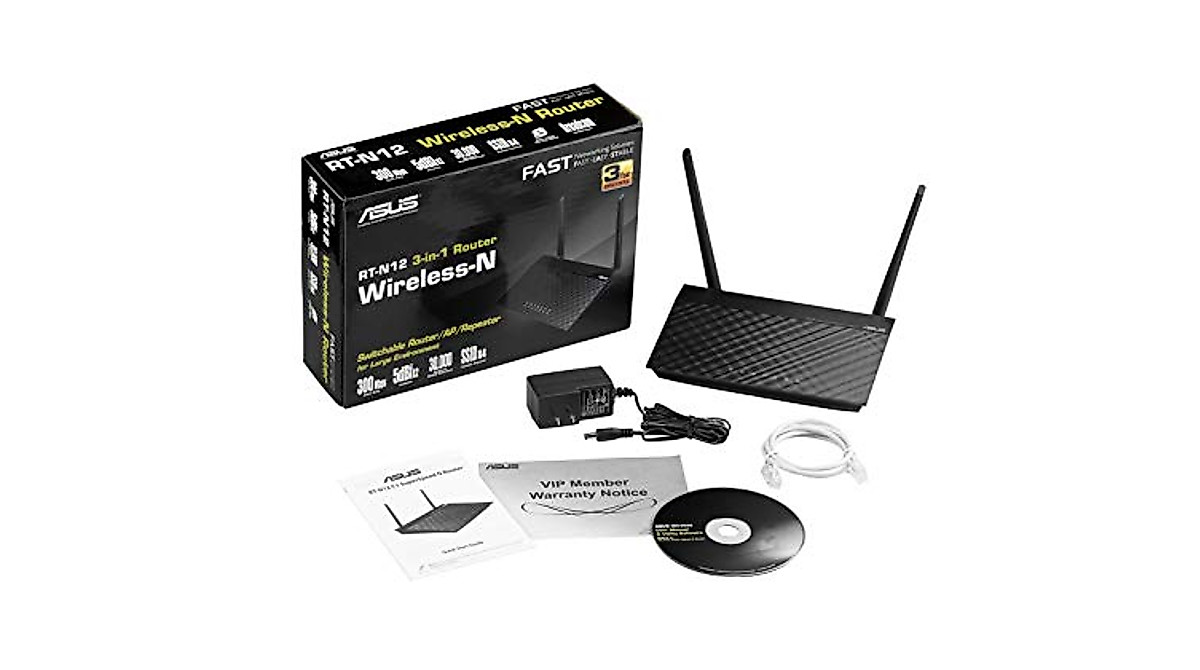 ASUS N300 WiFi Router - 3 in 1 for Gaming & Streaming
