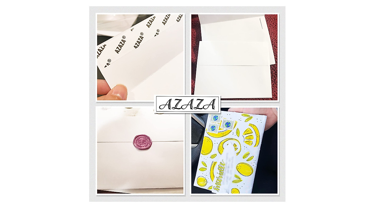 A7 White Envelopes 100 Pack - Self Seal for Invitations & More