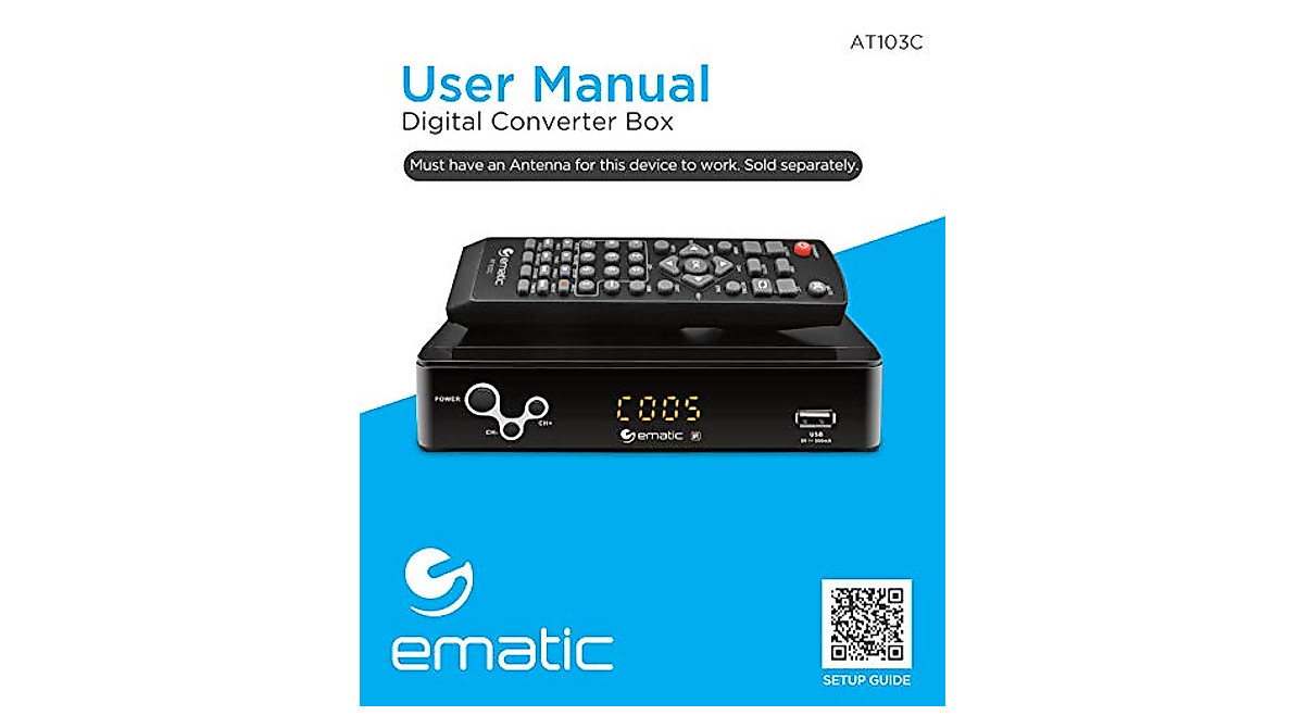 Ematic Digital TV Converter Box – HD, Recording & Parental Controls