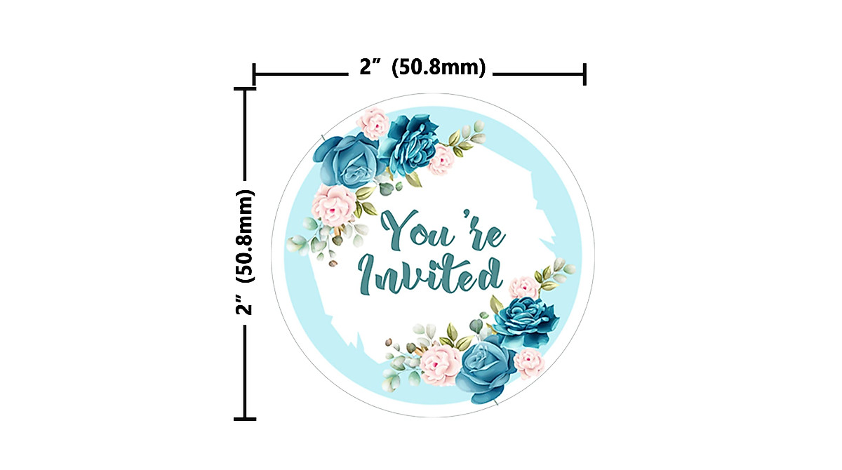Wedding Invitation Stickers 2 Inch You're Invited Seals Pack