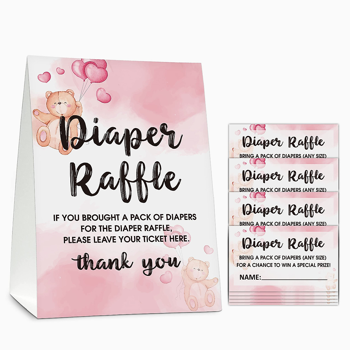 Diaper Raffle Game Set - Baby Shower Fun & Decor