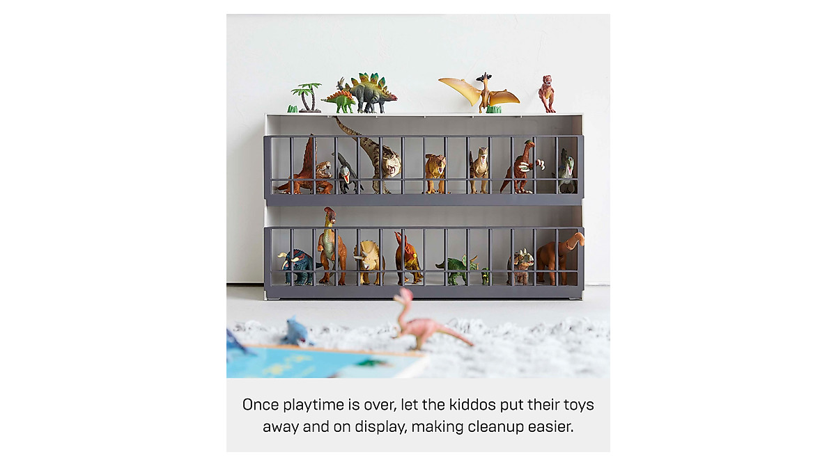 Yamazaki Two-Tier Toy Dinosaur Storage Rack for Kids