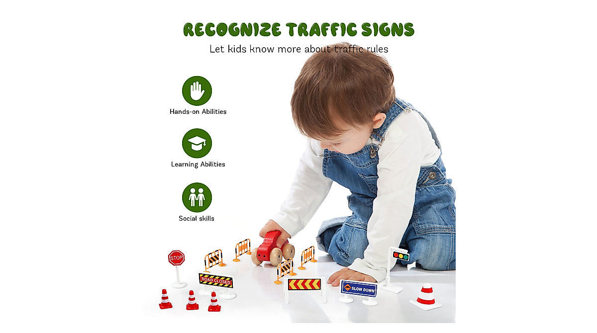 Kids Traffic Signs Playset - Fun & Educational Toys