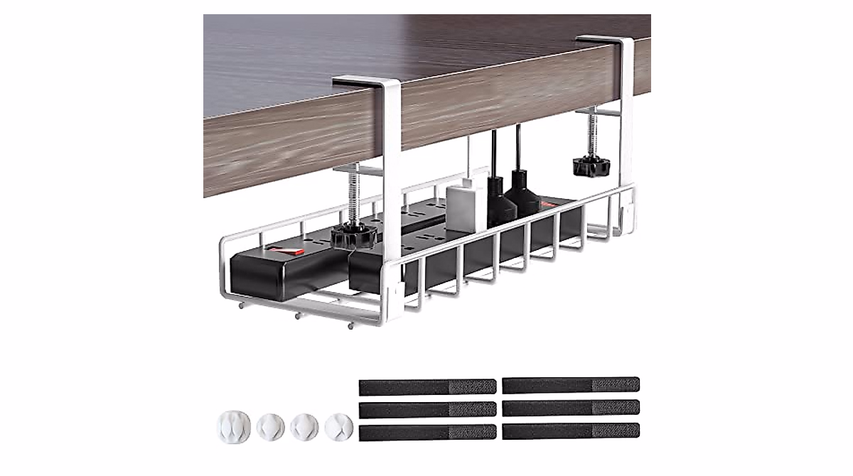 Under Desk Cable Management Tray - No Drill, No Damage | Xpatee