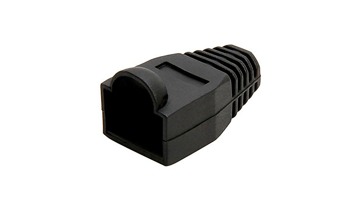 RilexAwhile 100 Pcs RJ45 Connector Boots - Black