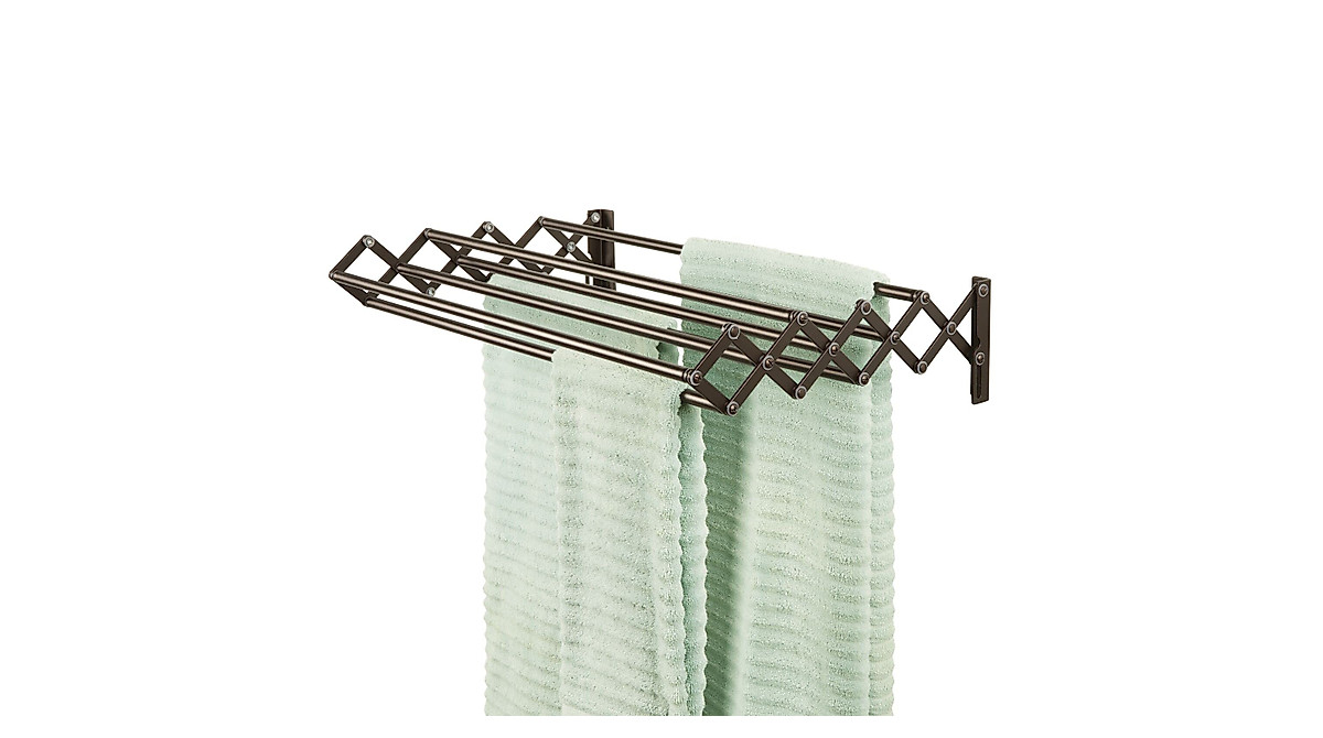 mDesign Retractable Clothes Drying Rack - 18' Space