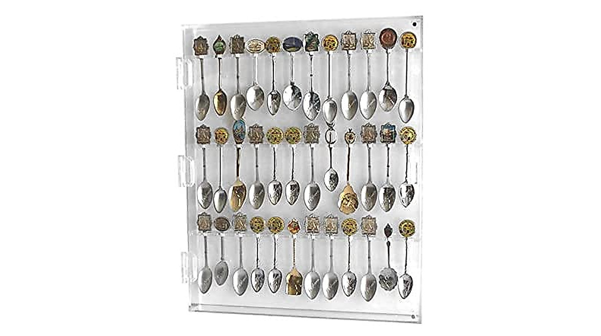 DisplayGifts Acrylic Spoon Display Case - 36 Slot Rack