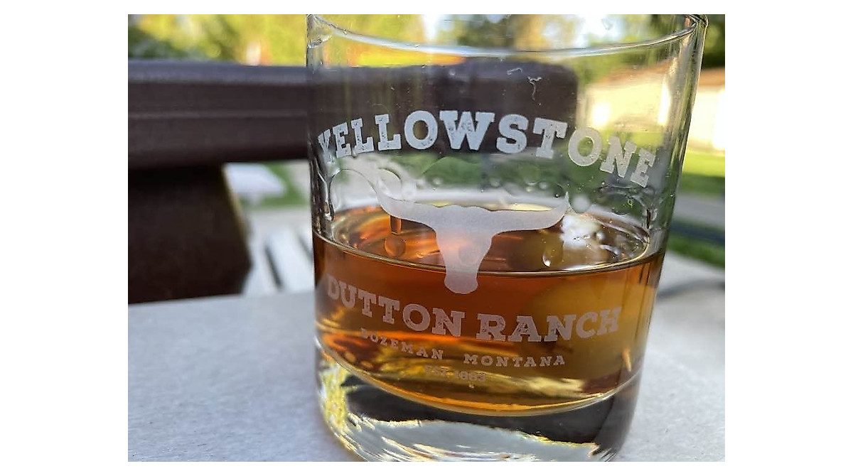 Yellowstone Dutton Ranch Whiskey Glass - Made in USA | Premium 10oz
