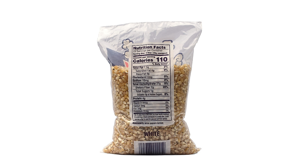 Snappy White Popcorn Kernels: Gourmet, Non-GMO & Tender