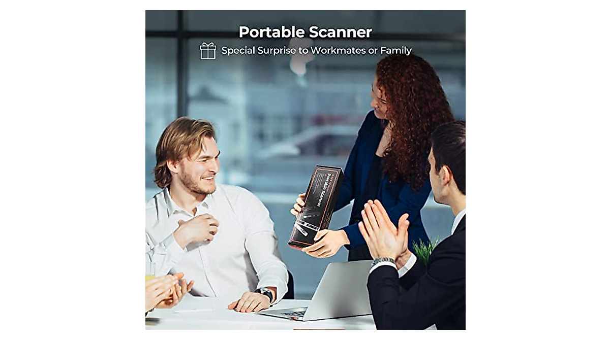 MUNBYN Portable Scanner - High-Res Wand Scanner with 16GB SD