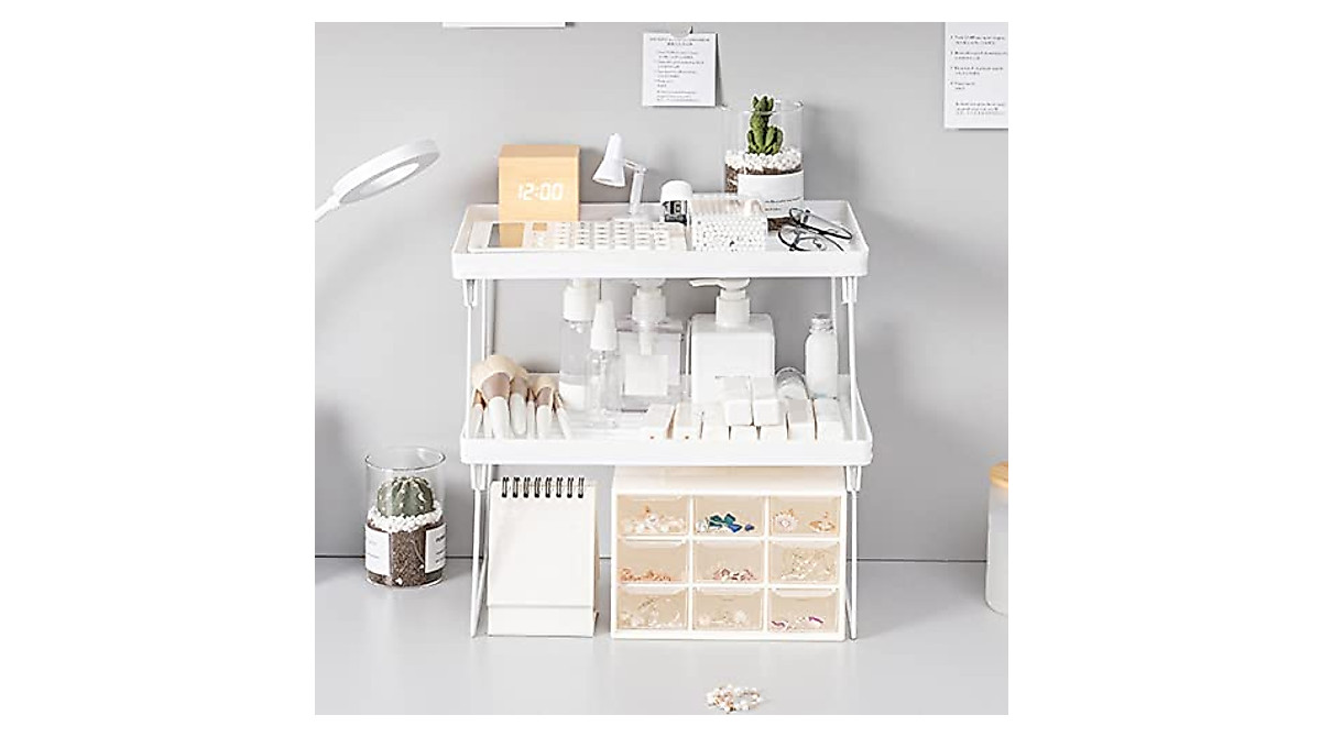 Cuteam Space-Saving Storage Rack for Dorms - Stylish & Practical