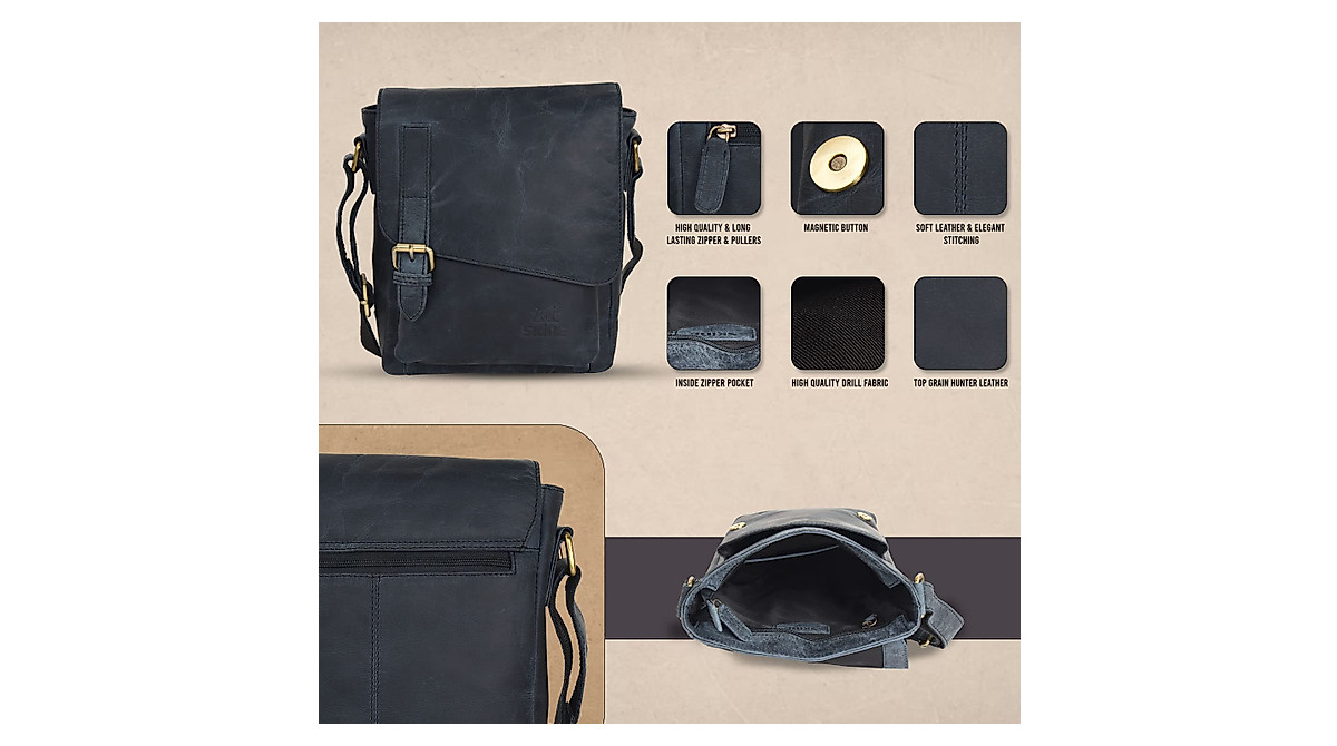 SKiDE Leather Crossbody Sling Bag for Men | Stylish Travel Bag