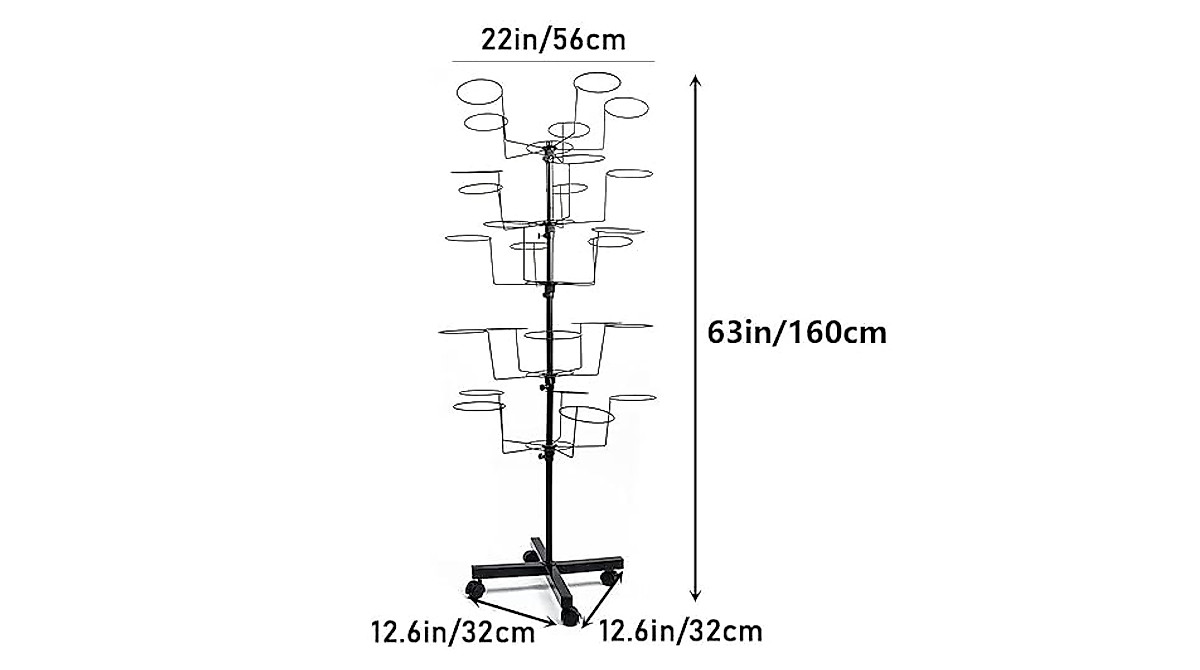 MYOYAY 5-Tier Rotating Hat Rack - Display & Organize 25 Hats