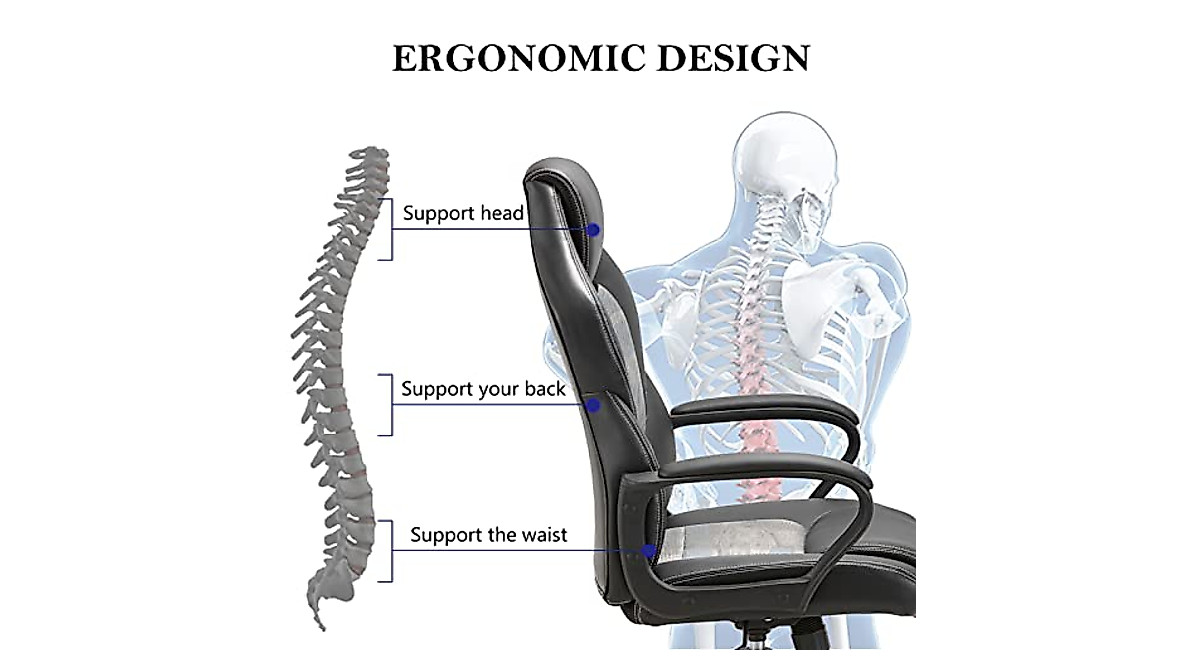 Ergonomic Rocking Office Chair with Adjustable Height & Support