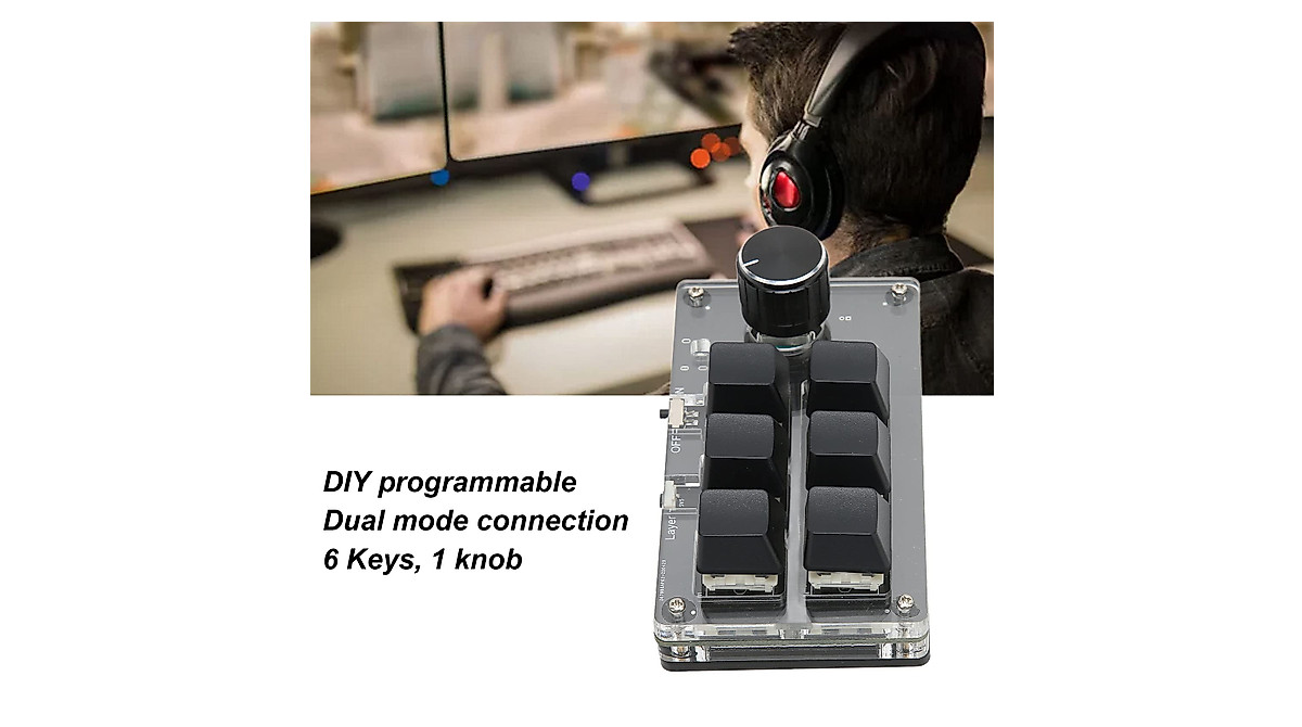 Acogedor Mini 6 Keys Wired USB and Wireless Dual Mode OSU Keypad ...