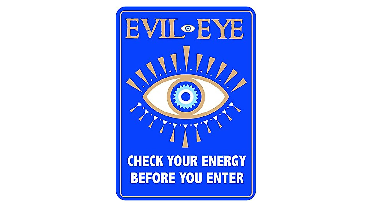 Evil Eye Metal Sign - Unique Wall Decor for Man Cave