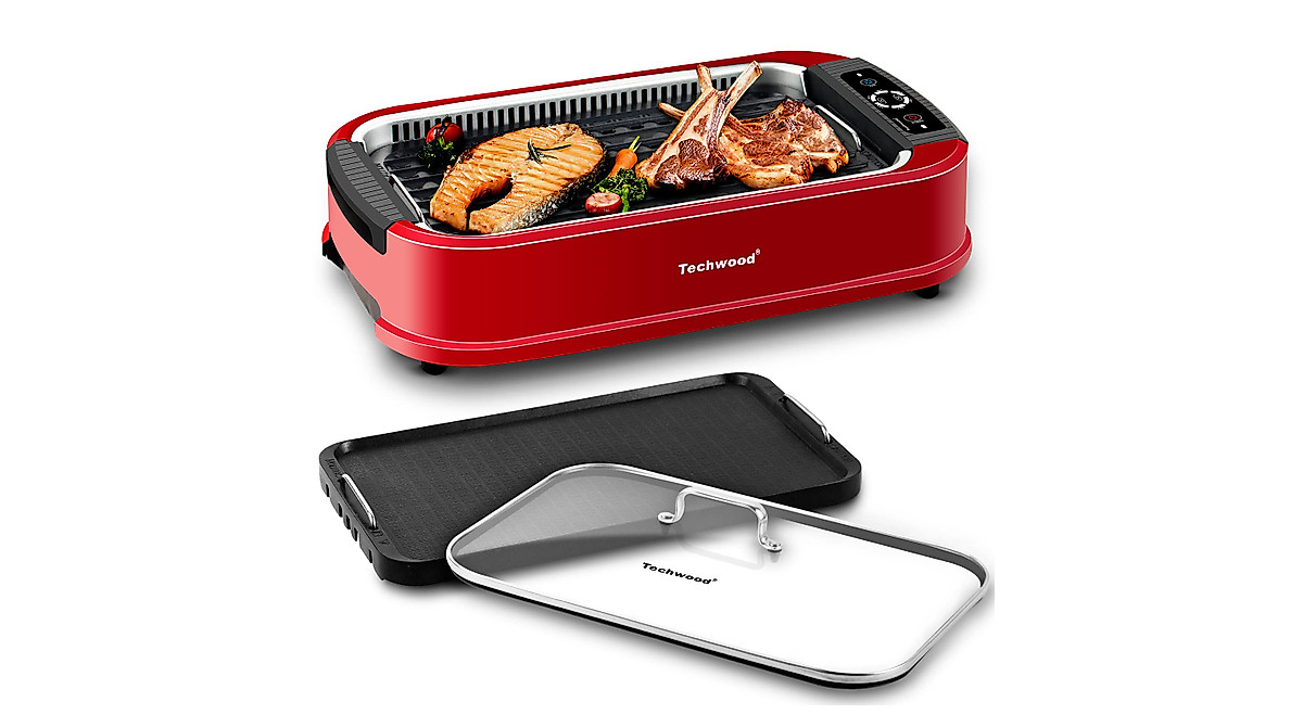 Techwood 1500W Smokeless Indoor Grill - Perfect BBQs Anytime