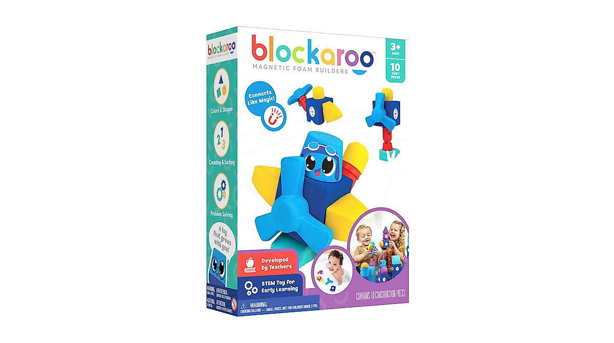 Blockaroo Magnetic Foam Blocks: STEM Bath Toys for Kids