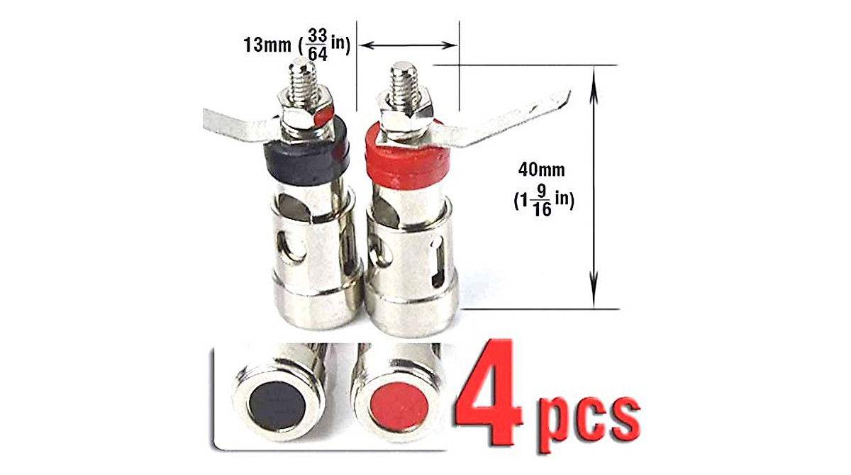 CESS Amplifier Terminal Connectors - Secure Push-Button Binding Post