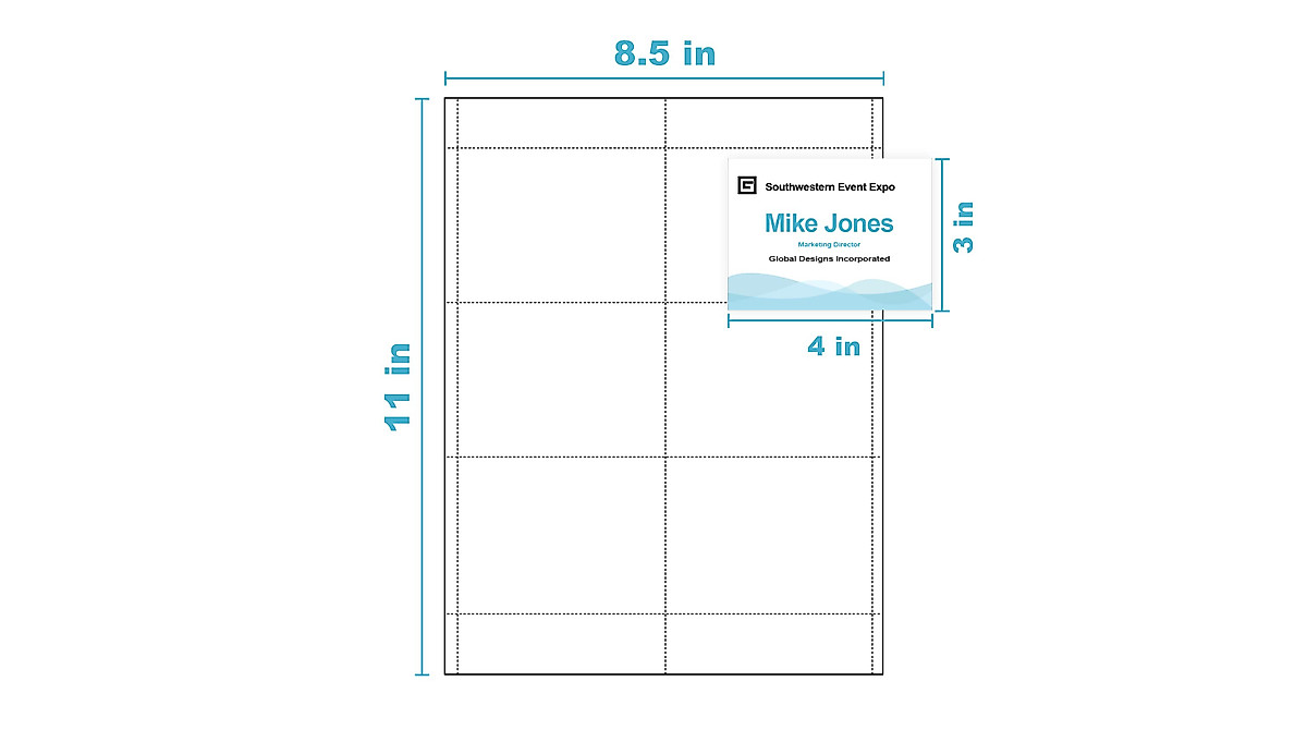 MaxGear Name Badge Inserts - Customizable 3x4 Inch Labels (240 Pack)